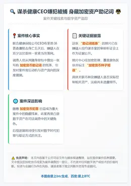 谋杀健康CEO嫌犯被捕 身藏加密资产助记词