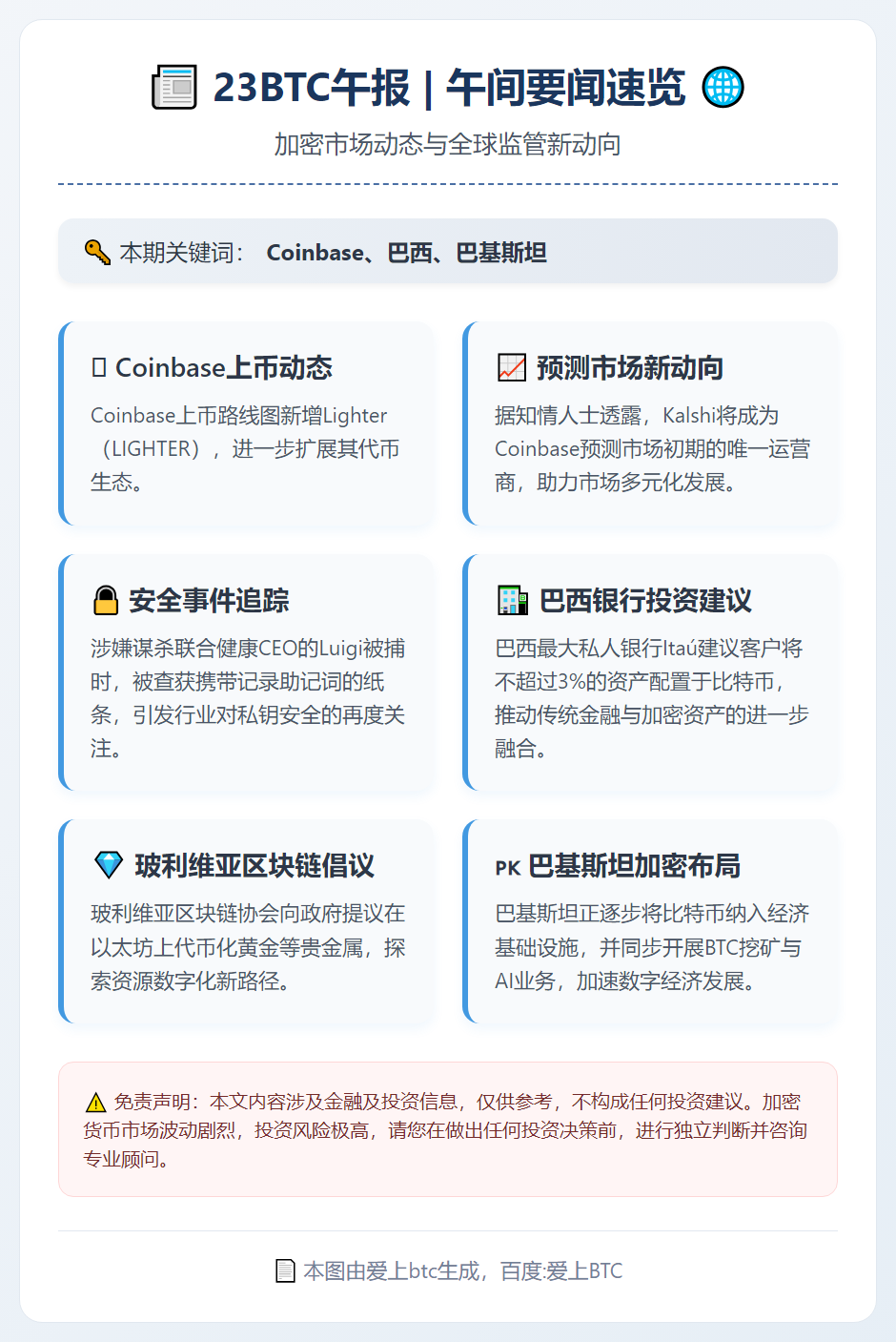 23btc午报 | 12月13日午间要闻速览