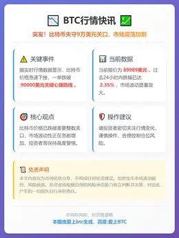 BTC跌破9万美元