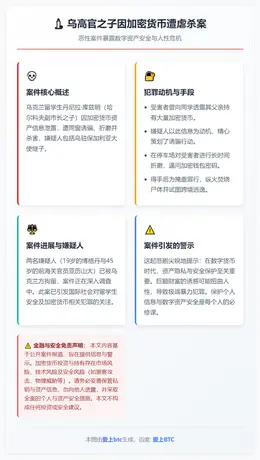 乌高官之子因加密货币遭虐杀 嫌犯含大使继子