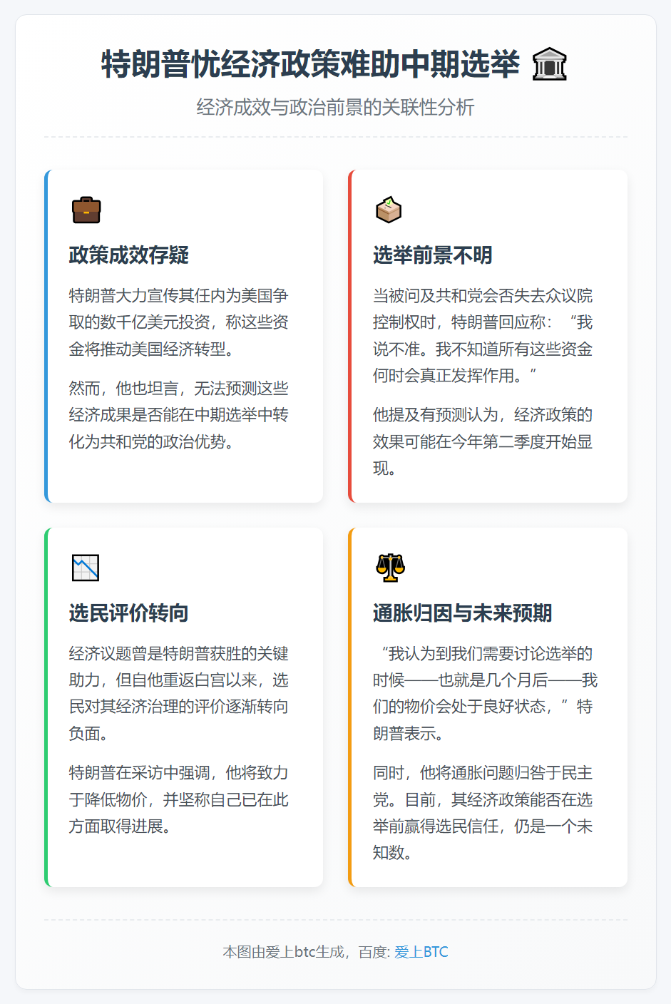 特朗普忧经济政策难助中期选举