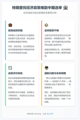 特朗普忧经济政策难助中期选举