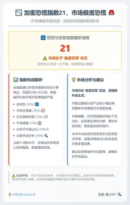 加密恐慌指数21，市场极度恐慌