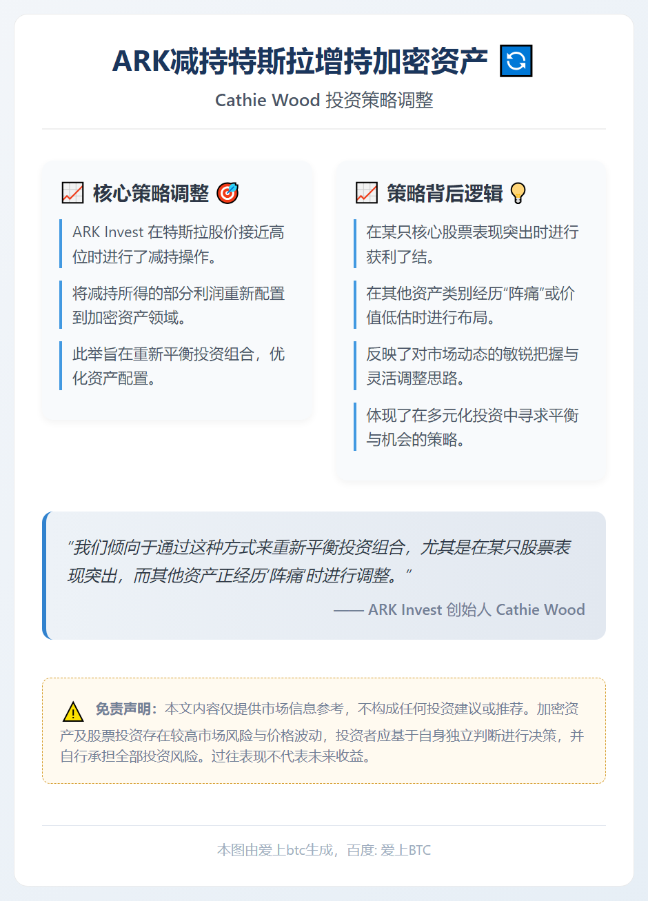 ARK减持特斯拉增持加密资产