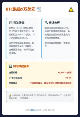 BTC跌破9万美元