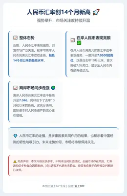 人民币汇率创14个月新高