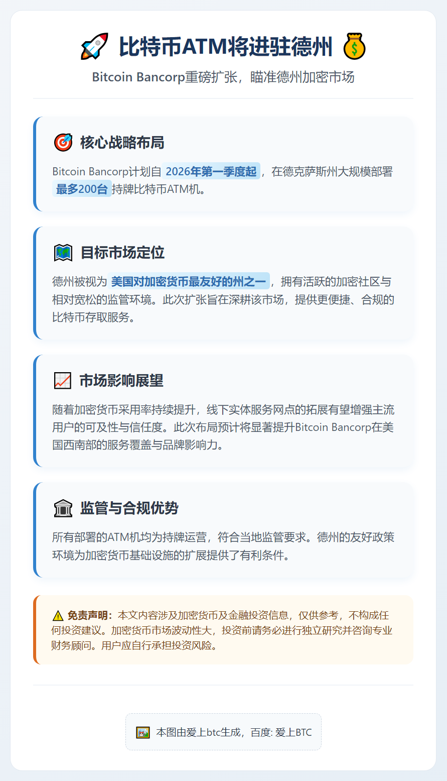 比特币ATM将进驻德州