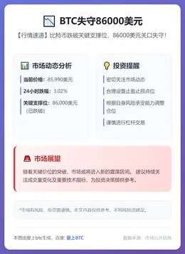 BTC失守86000美元