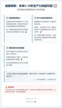威廉姆斯：未来5-10年生产力将超均值