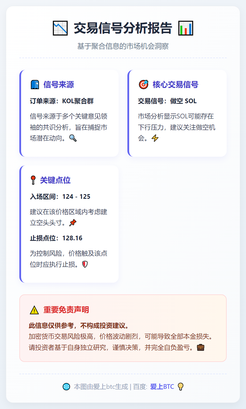 做空SOL交易信号