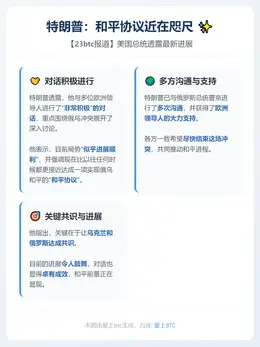 特朗普：和平协议近在咫尺