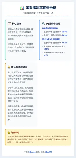 美联储1月利率不变概率75.6%