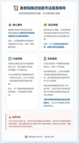 美参院推迟加密币法案至明年
