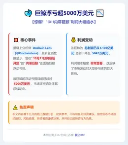 巨鲸浮亏超5000万美元