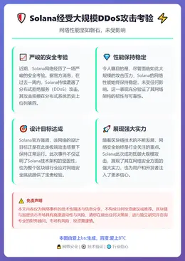 Solana周内频遭DDoS攻击，网络性能未受影响