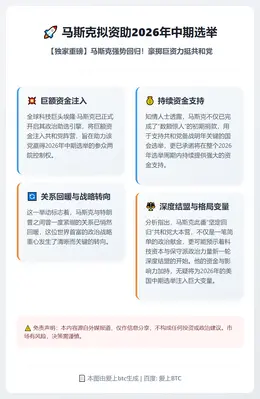马斯克拟资助2026年中期选举
