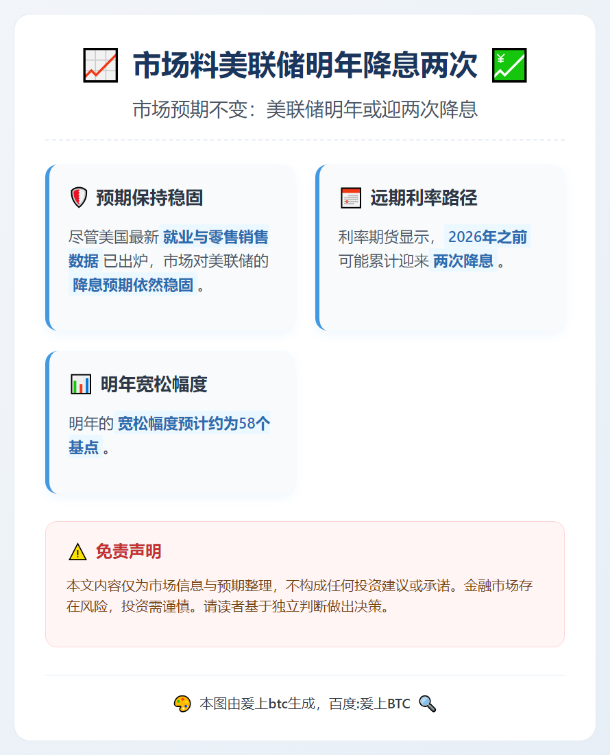 市场料美联储明年降息两次