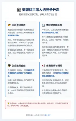 特朗普将面试美联储理事沃勒竞争主席职位
