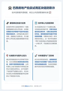 巴西房地产拍卖试用区块链防欺诈