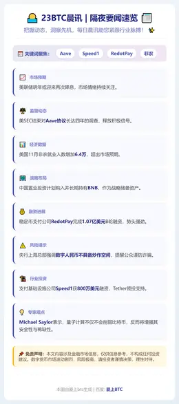 23btc晨讯 | 12月17日隔夜要闻速览