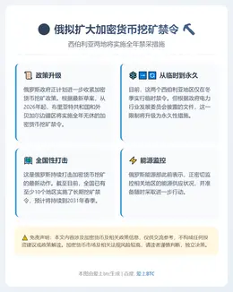 俄拟扩大加密货币挖矿禁令 西伯利亚两地将全年禁采