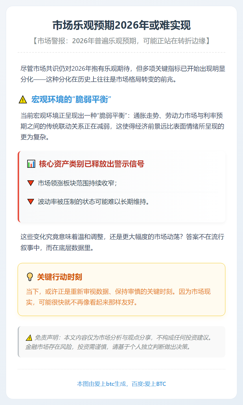 市场乐观预期2026年或难实现