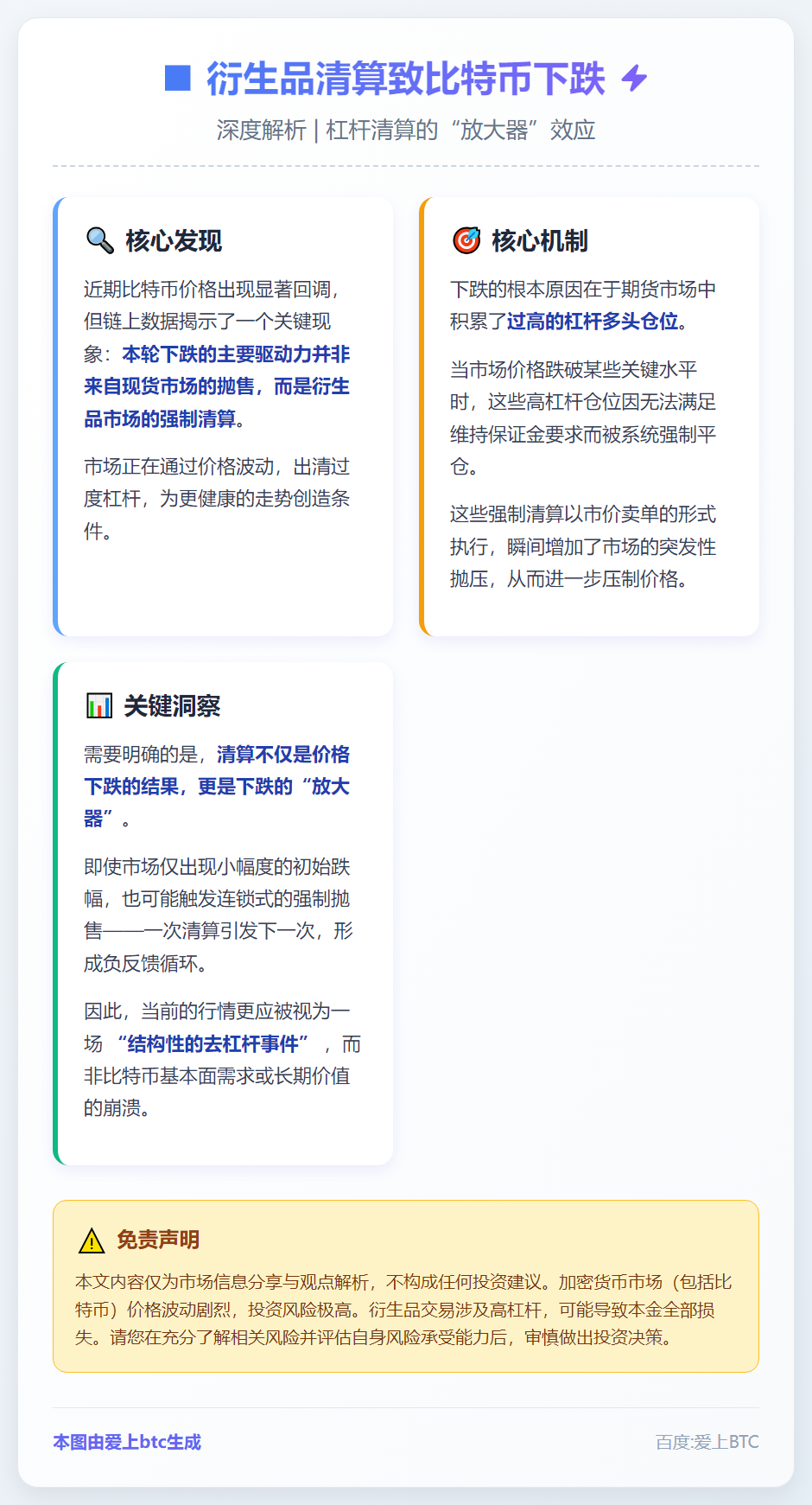 衍生品清算致比特币下跌