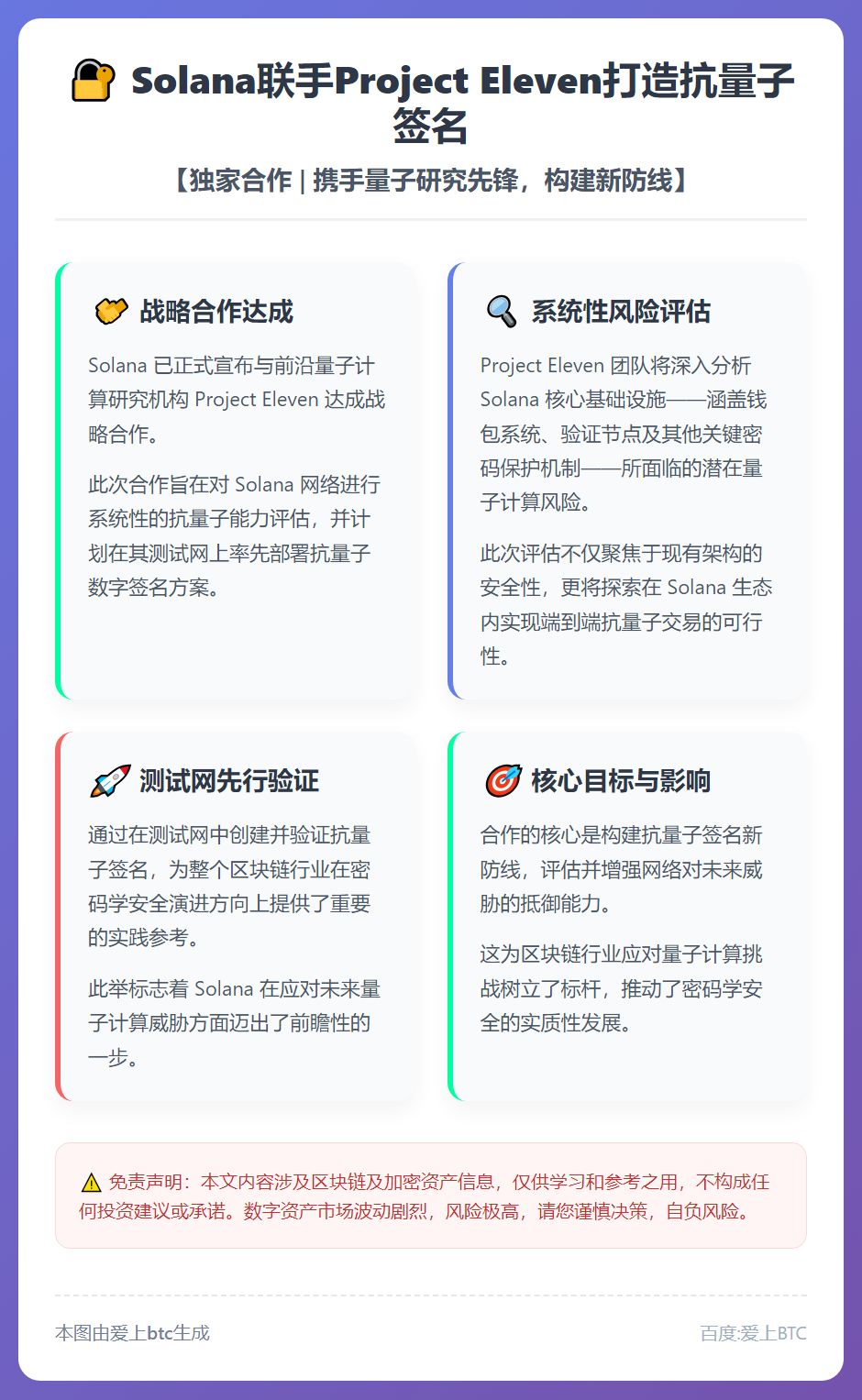 Solana联手Project Eleven打造抗量子签名