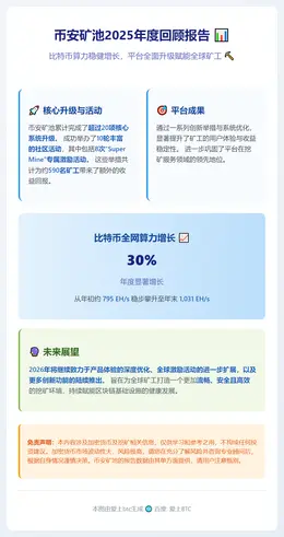 币安矿池2025回顾：比特币算力增30%