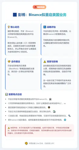 彭博：Binance拟重启美国业务