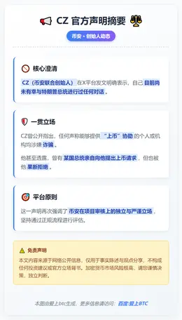 CZ：未与特朗普交流