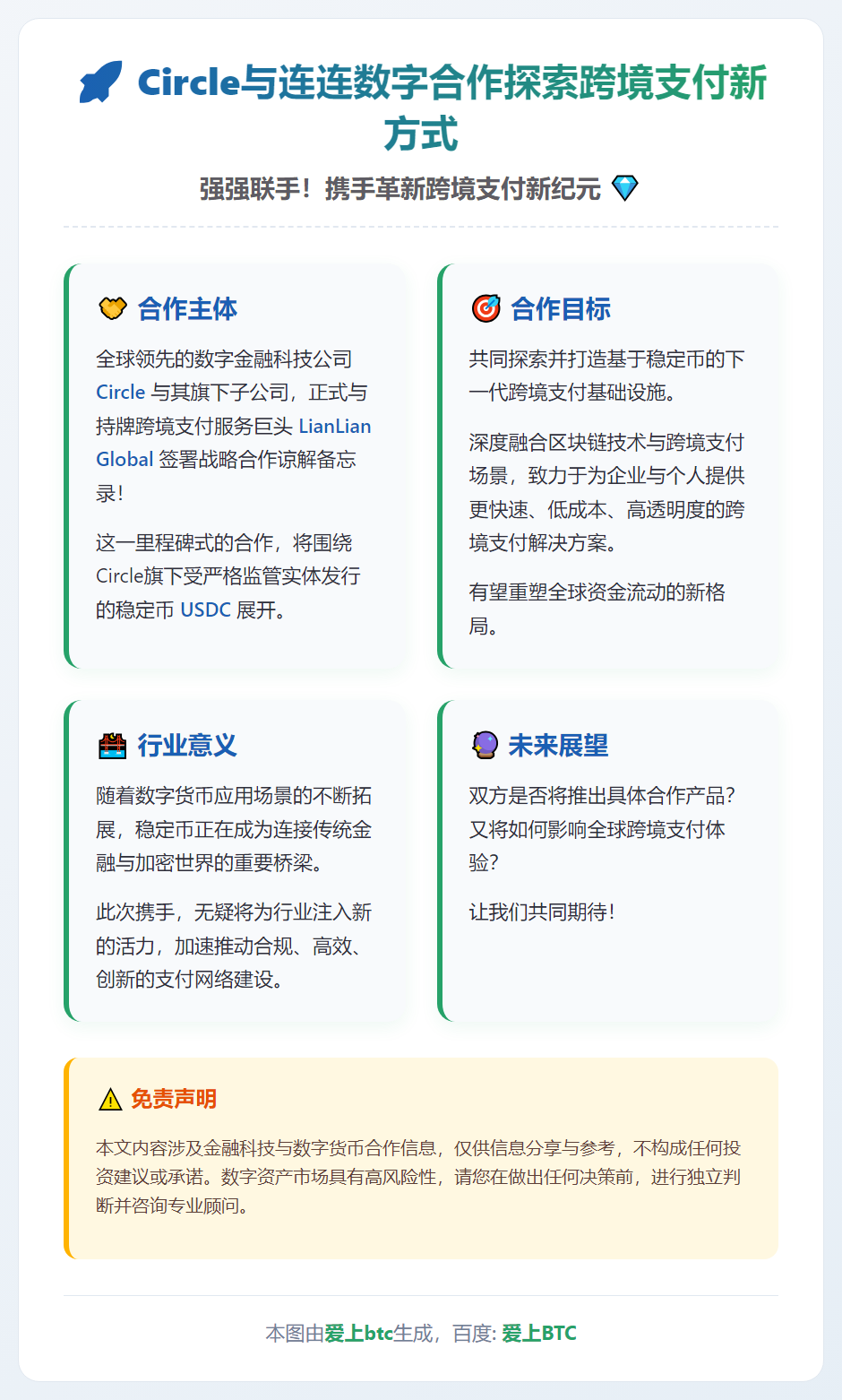 Circle与连连数字合作探索跨境支付新方式