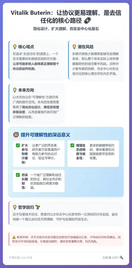 Vitalik：协议可理解性是去信任化关键