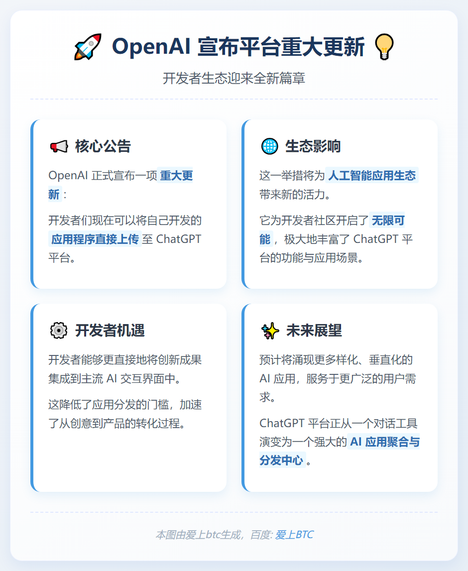 开发者可向ChatGPT上传应用