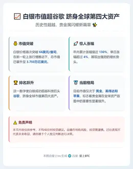 白银市值超谷歌 跻身全球第四大资产