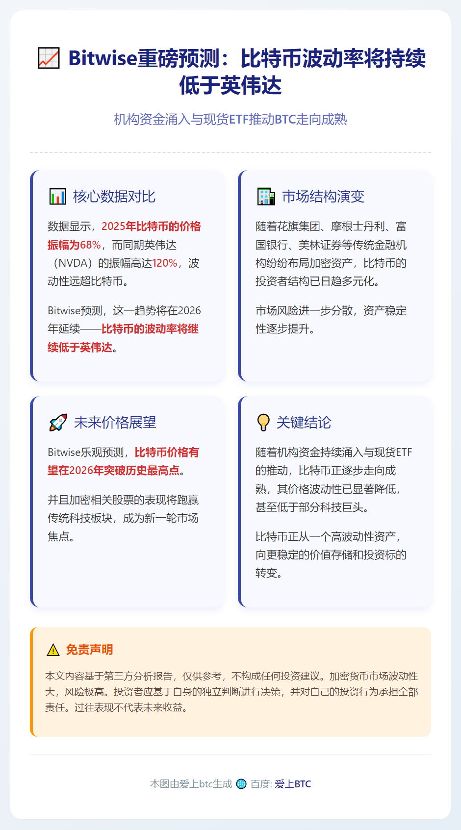 2026年BTC波动率或低于英伟达