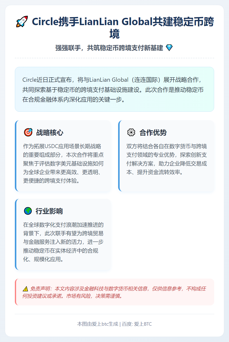 Circle携手LianLian Global共建稳定币跨境