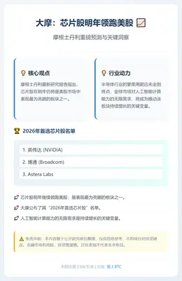 大摩：芯片股明年领跑美股