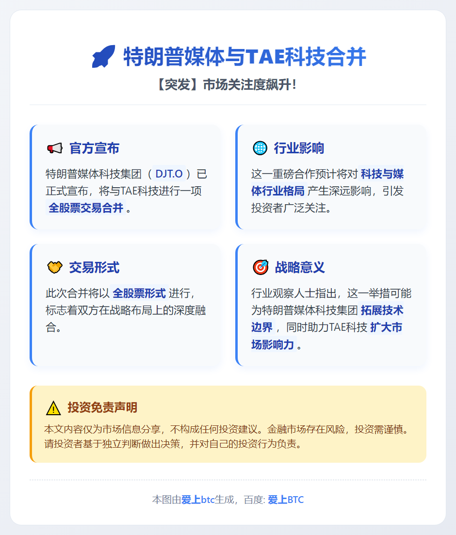 特朗普媒体与TAE科技合并
