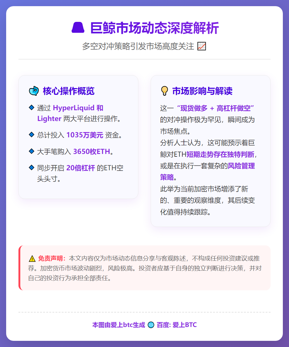 巨鲸豪购ETH并开20倍杠杆空单