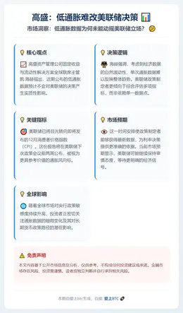 高盛：低通胀难改美联储决策