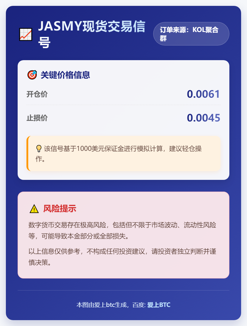 JASMY交易信号