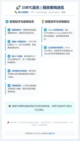 23btc晨讯 | 12月19日隔夜要闻速览