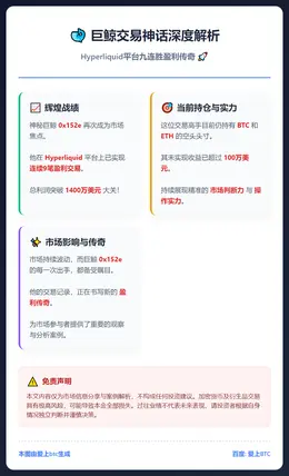 巨鲸九连胜，Hyperliquid盈利超1400万美元