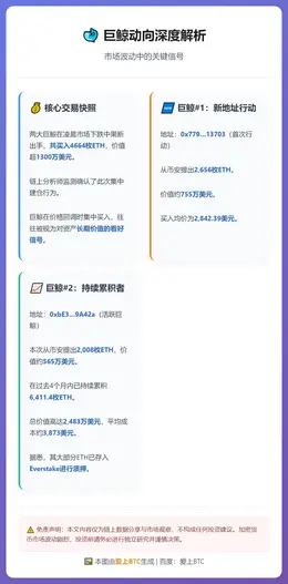 两巨鲸凌晨抄底4664枚ETH