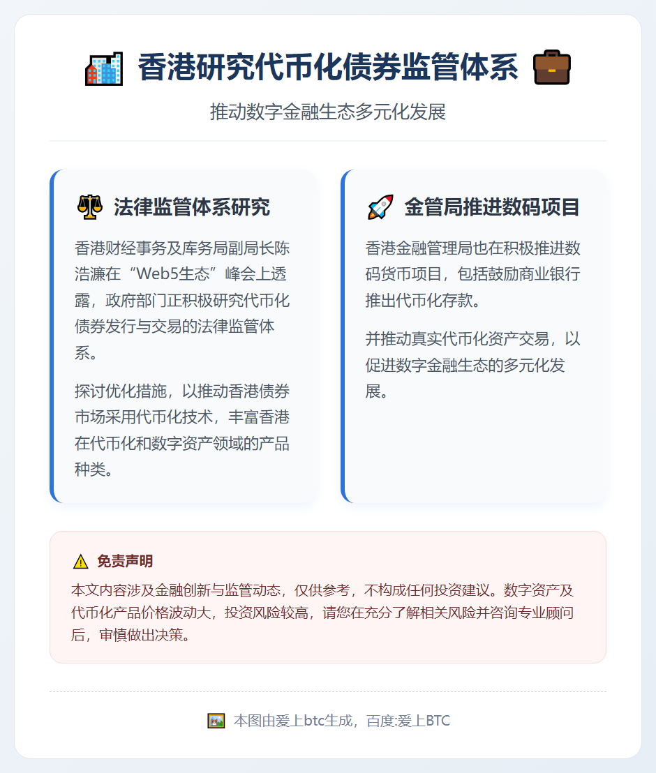 香港研究代币化债券监管体系