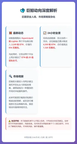 巨鲸斥资1320万美元购入4599枚ETH