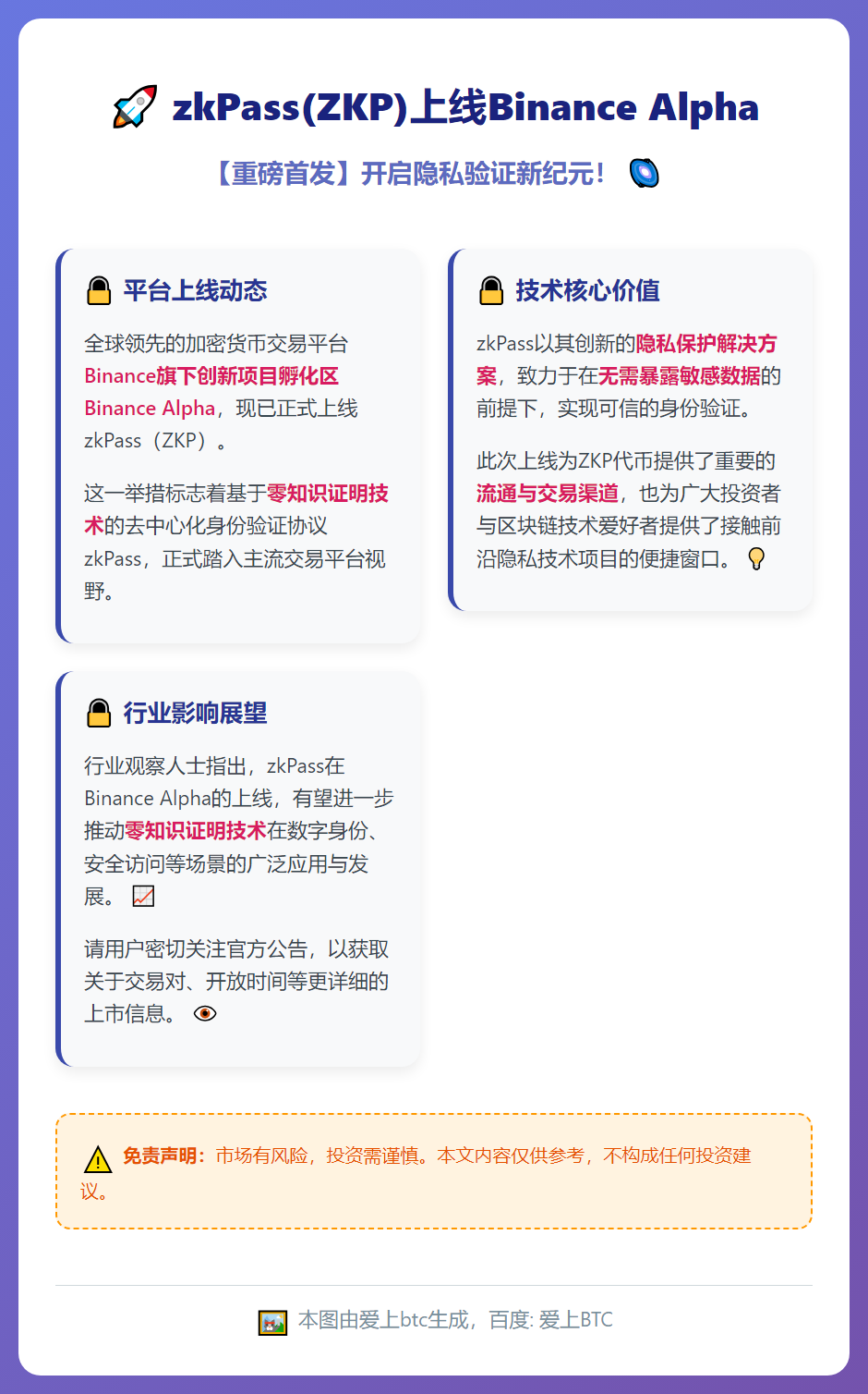 zkPass(ZKP)上线Binance Alpha