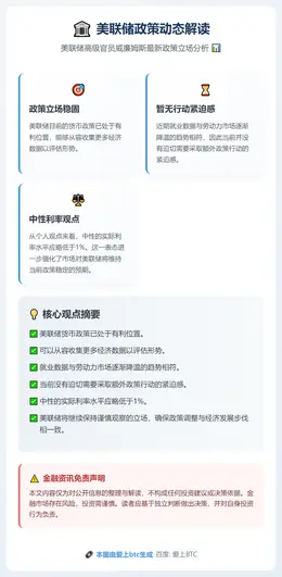 美联储威廉姆斯：政策已处有利位置，暂无行动紧迫感
