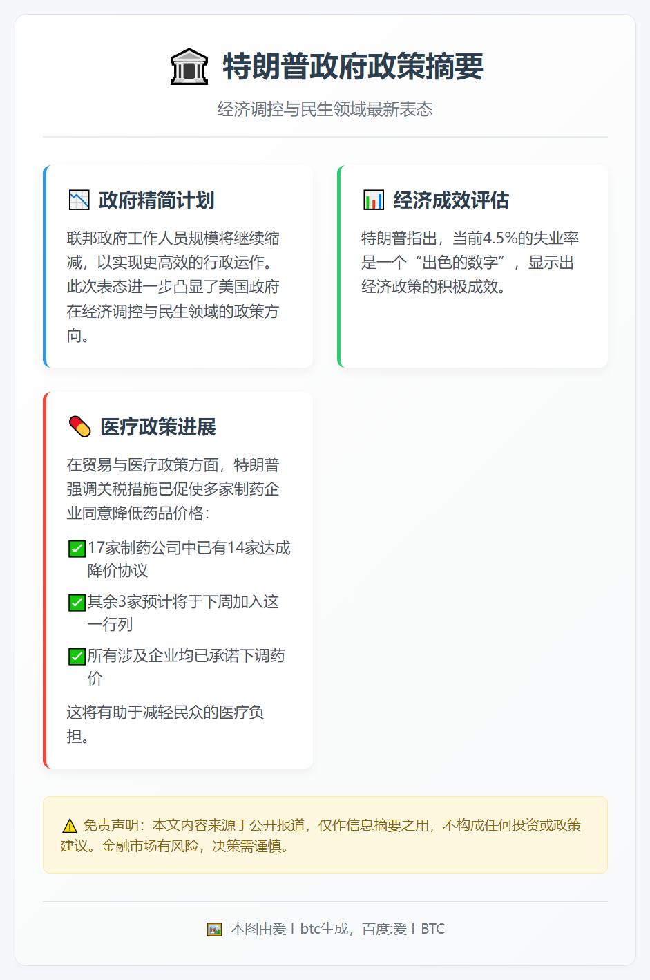特朗普：政府将继续减员